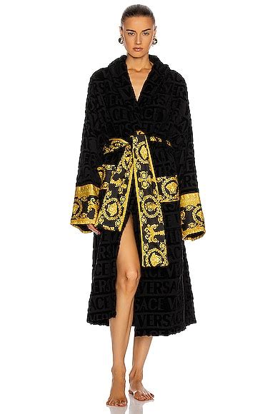 versace bathrobe black|Versace bathrobe women.